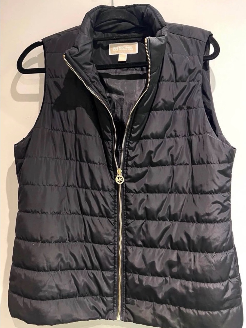 Michael Kors Black Quilted Packable Puffer Vest